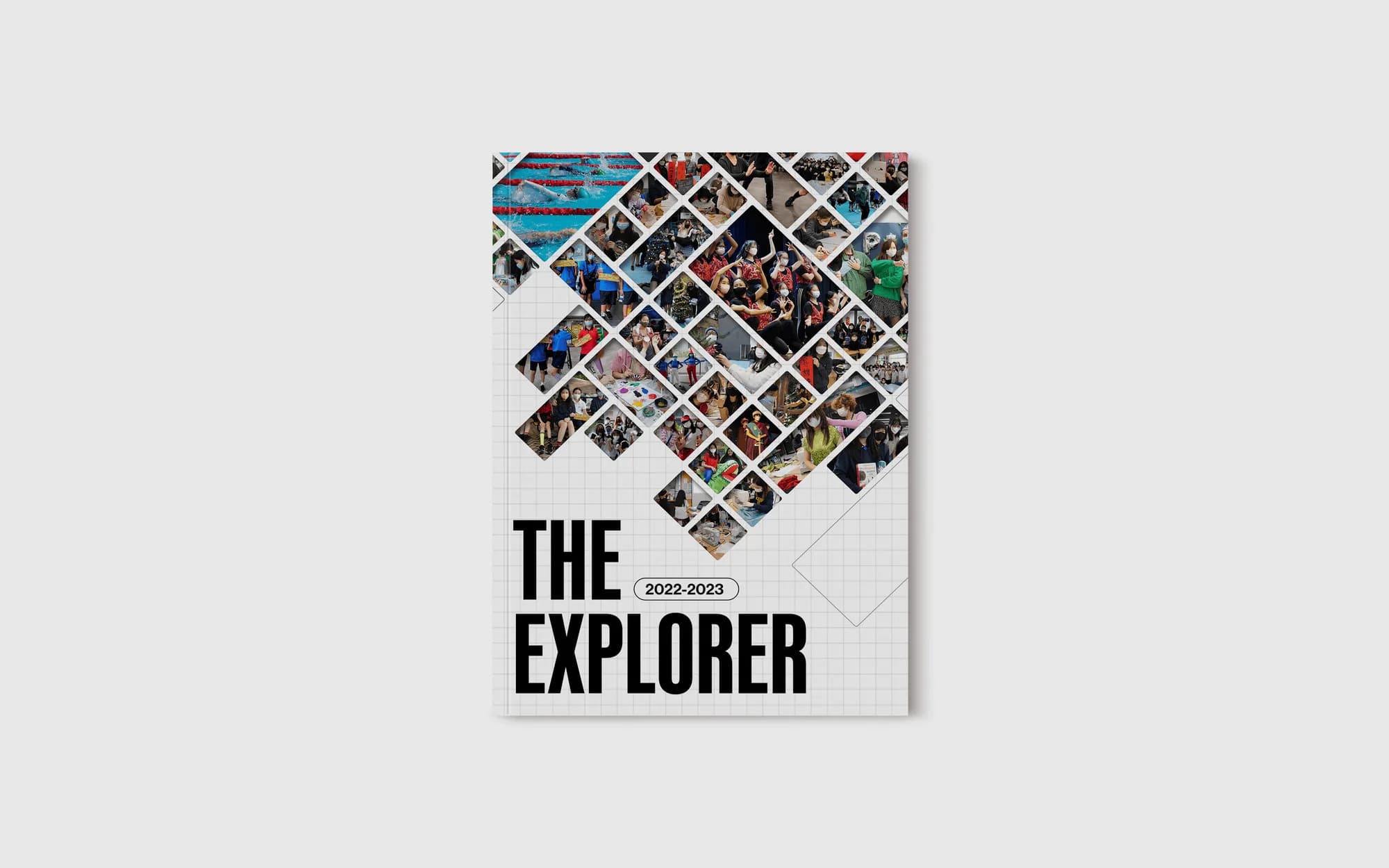 The Explorer 2022-2023 front cover as a magazine mockup