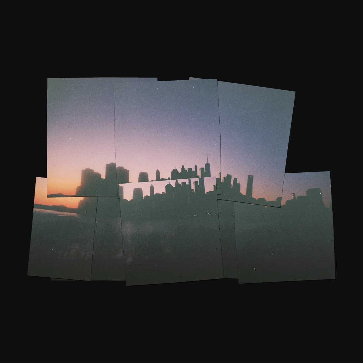 Photo joiner of a skyline at dusk