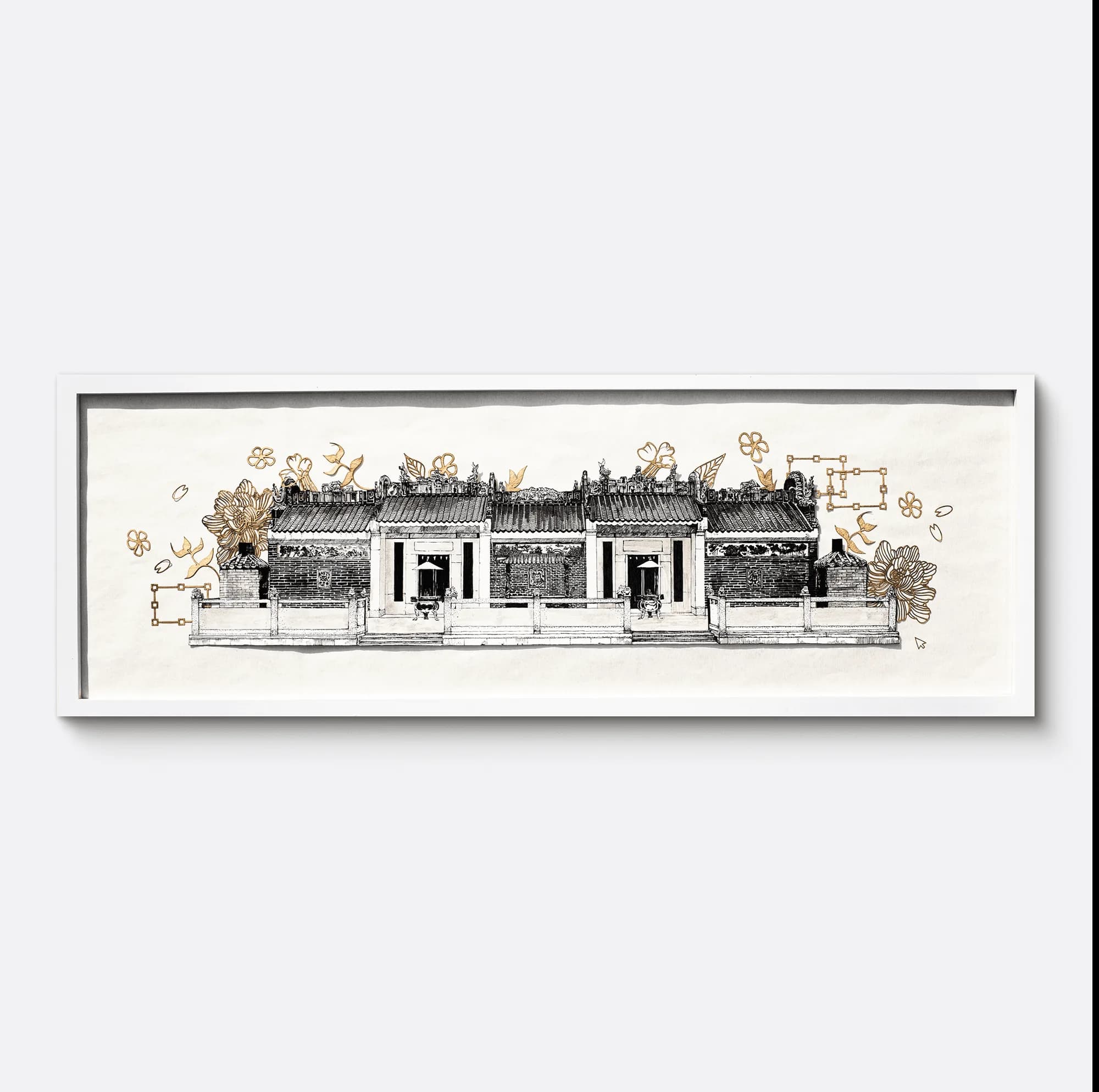 回紋 Epiphany, framed ink on card
